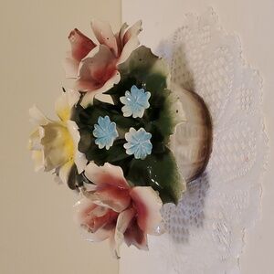 Vintage Capodimonte Flower Basket